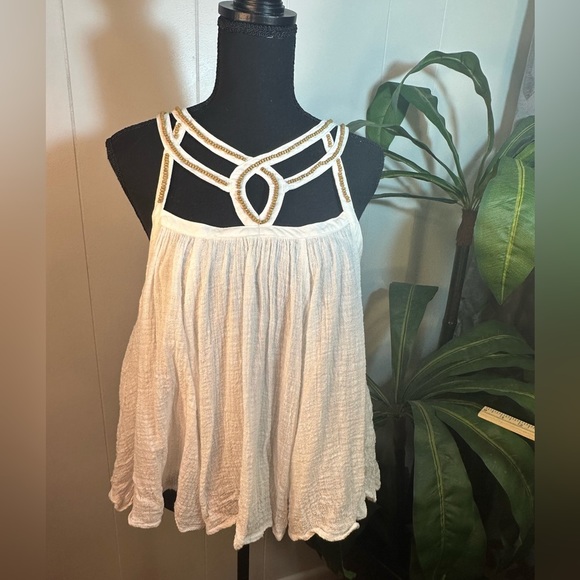 Altar'd State Tops - Altar’d State Women’s Boho Beaded Tank Top Size Medium